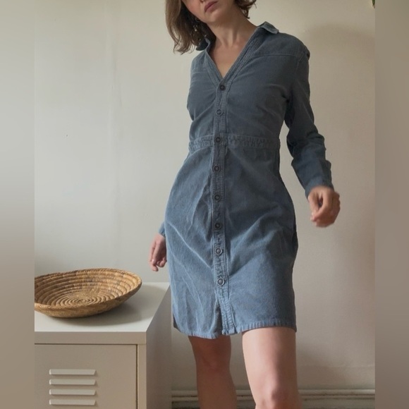 Carol Paris Corduroy Shirt Dress - Size 40 (M) - Picture 2 of 5